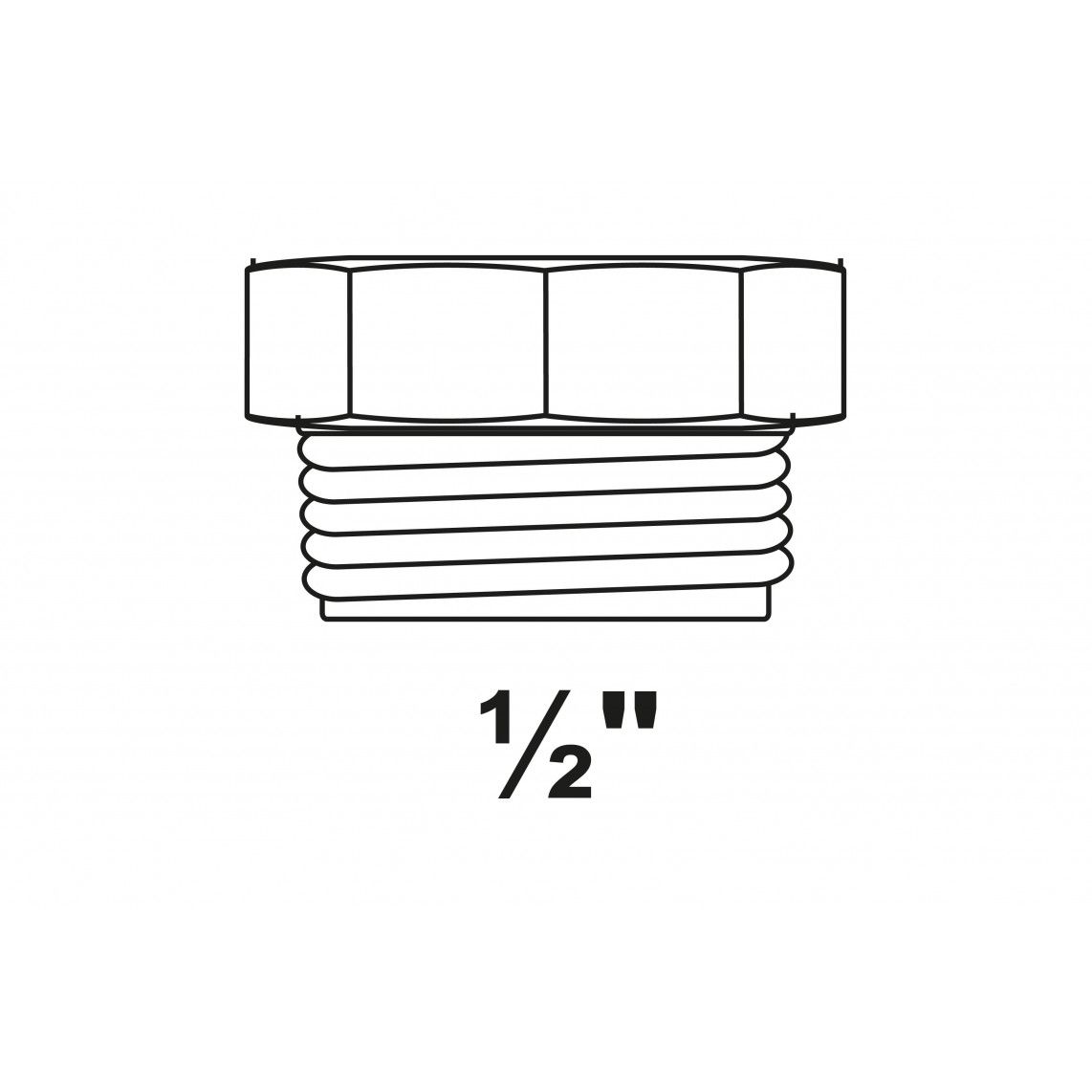 988556030 blindstop, vernikkeld, 1/2" vue 2