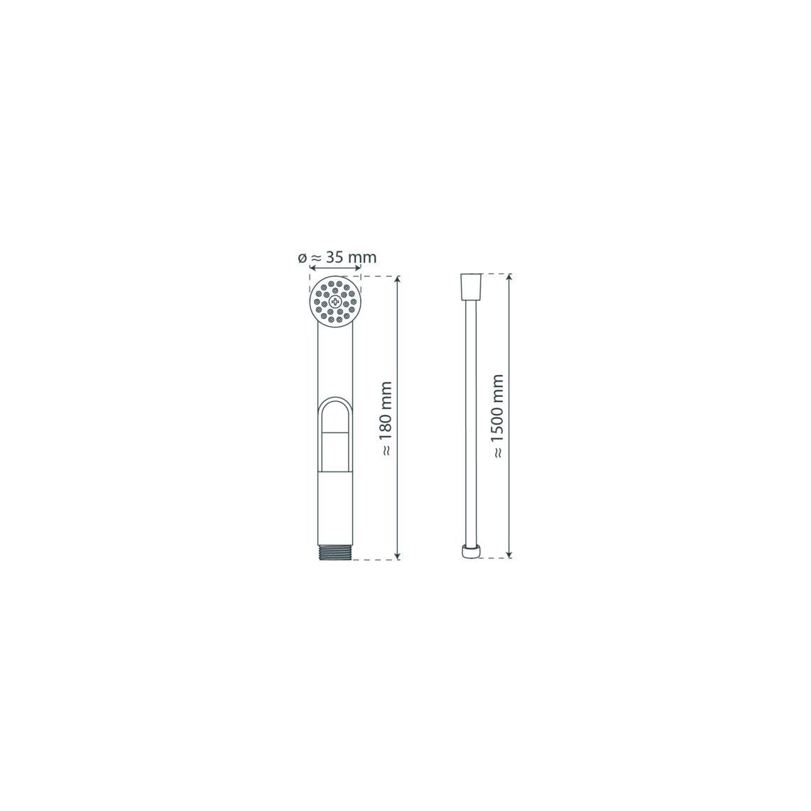 78016 Wastafel handdouche set, chroom vue 2