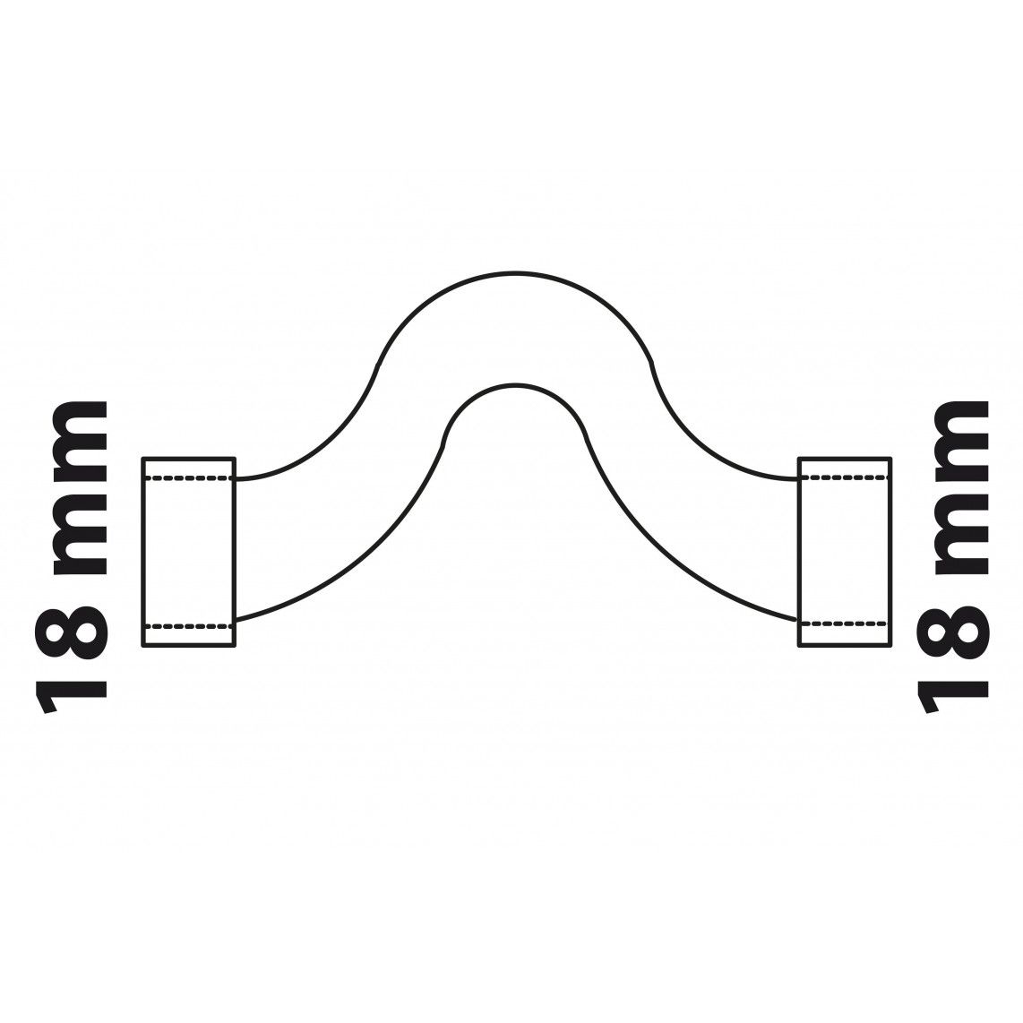 98925300 CU crossover fitting, blanco, 18 mm, 2 mofen (5085) vue 3