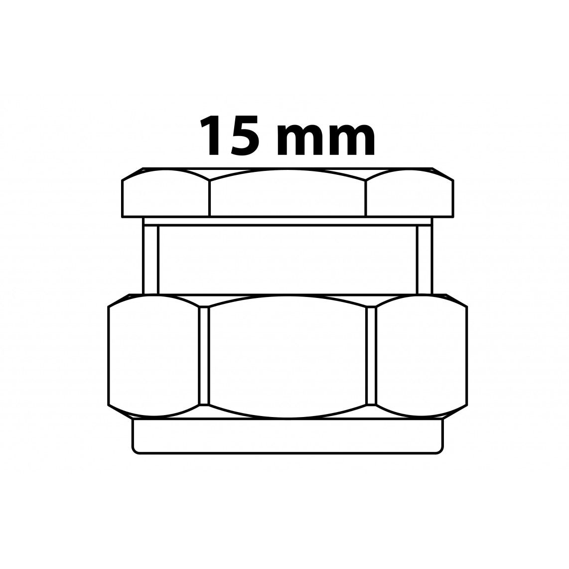 989459217 End piece, brass, 15 mm, clamp fitting for copper pipe vue 4