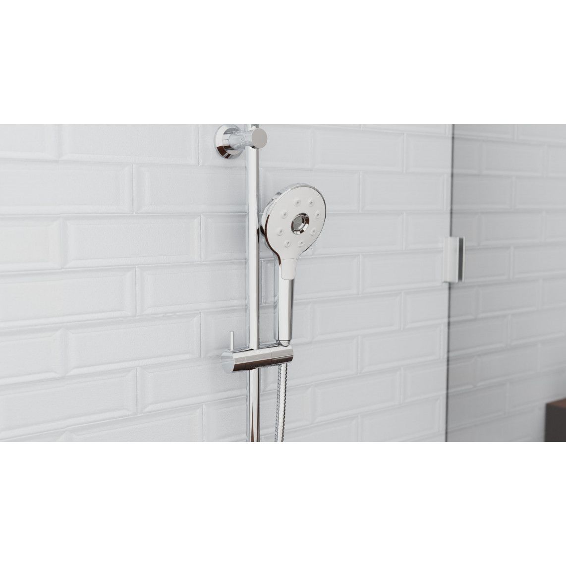 60840 PERUZZI Handdouche, chroom/wit vue 6