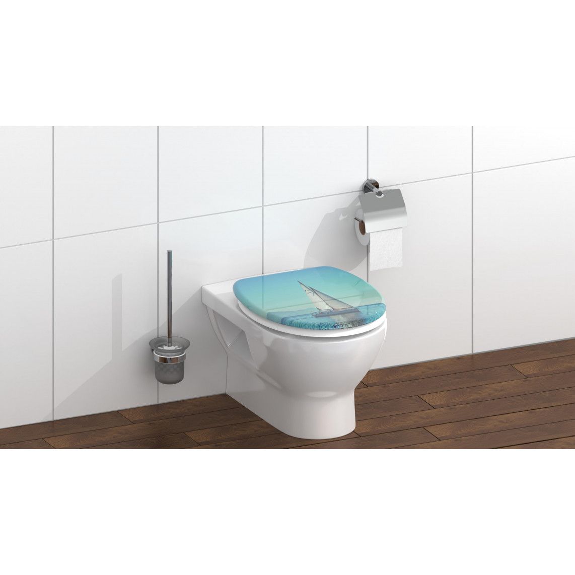 82148 abattant WC en Duroplast SAILING, avec frein de chute vue 8