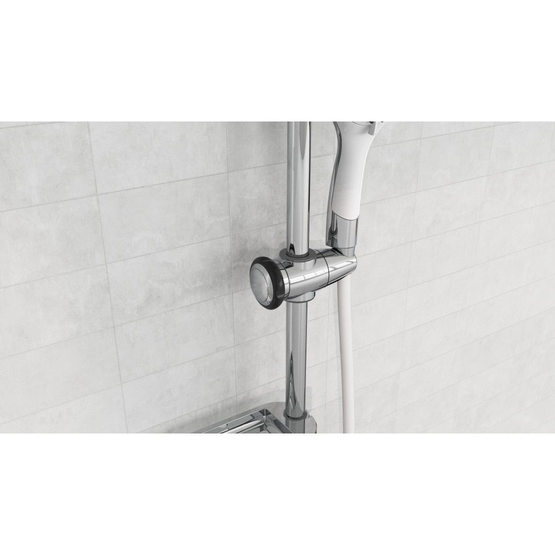 DXLD60087CS DUSCHTRAUM Regendouche set, chroom/wit vue 11