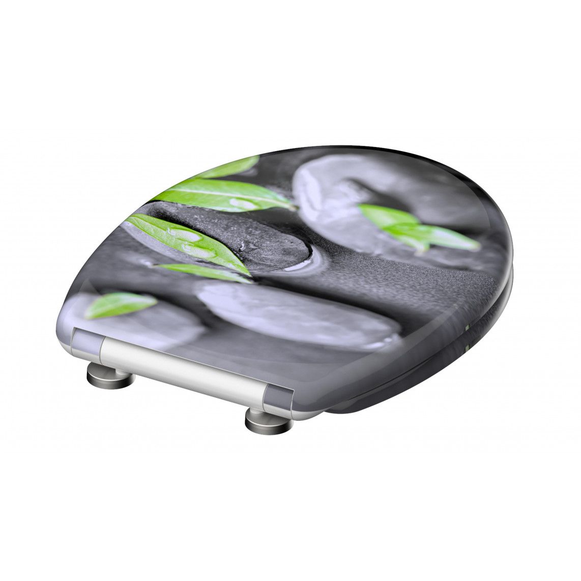 82374 abattant WC en Duroplast STONE, avec frein de chute et déclipsable vue 4
