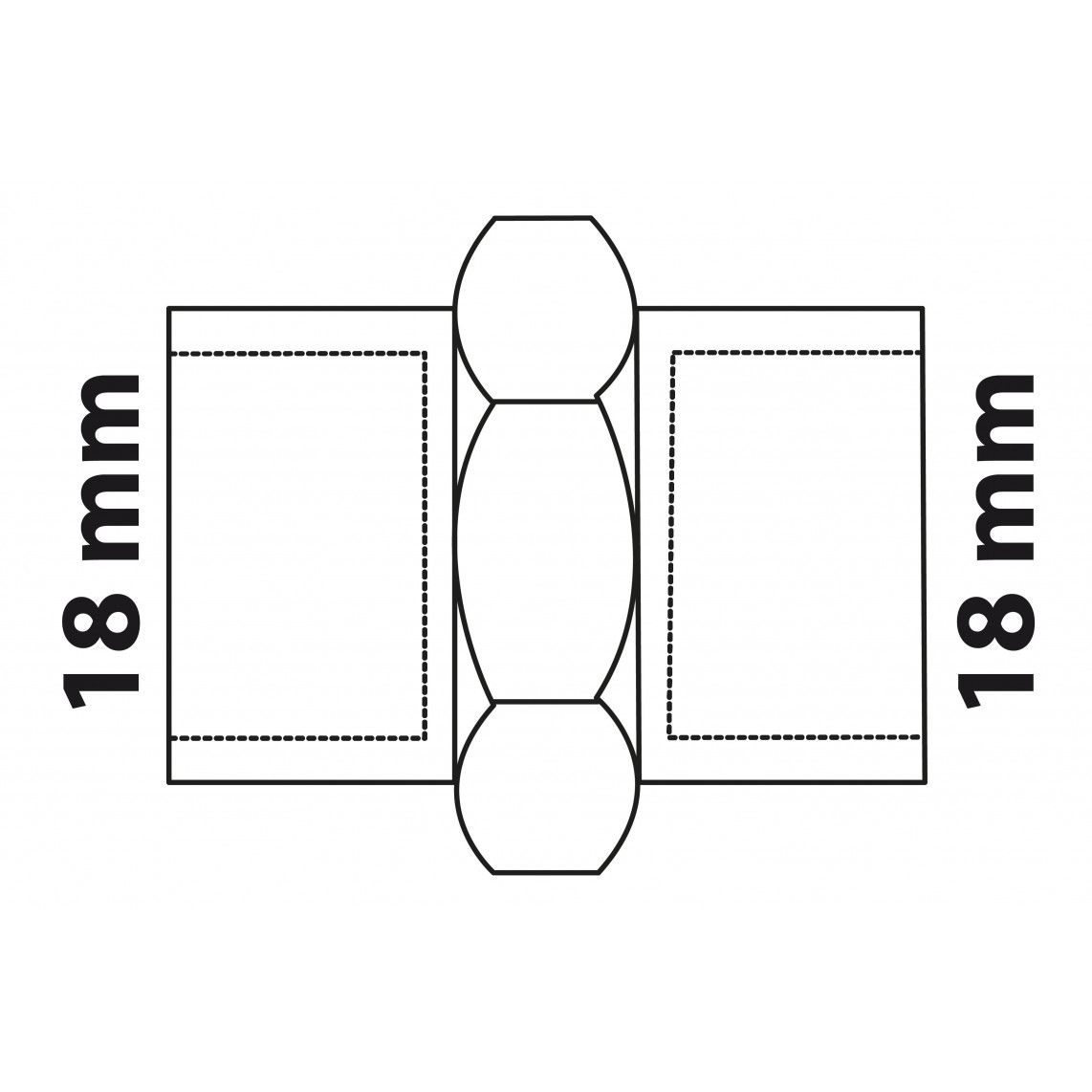 989243255 BR raccord à visser, vierge, 18 mm, à joint conique, 2 manchons (4340) vue 2