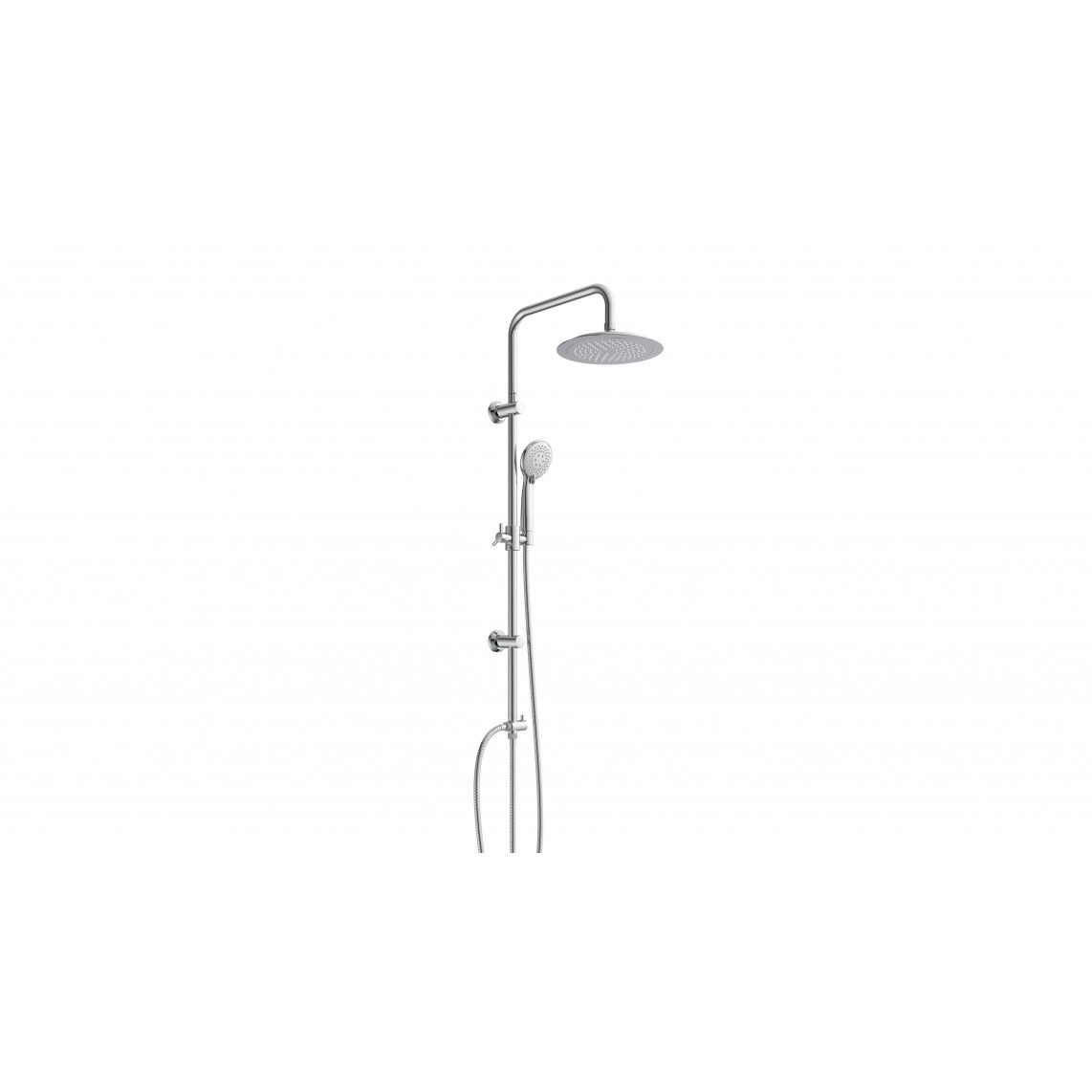 DX12009 Regendouche set om te lijmen, chroom vue 2