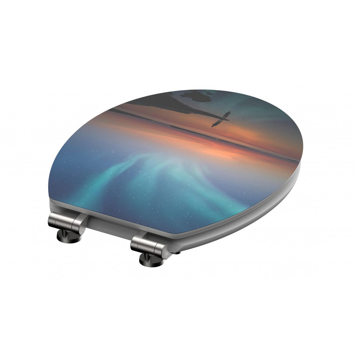 80548 abattant WC en MDF HG POLAR LIGHTS, avec frein de chute vue 5