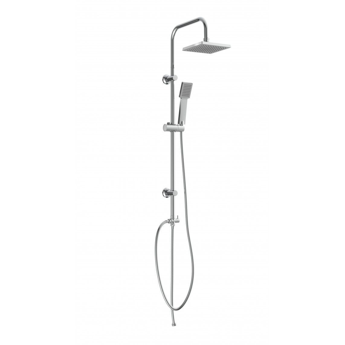DX12004 EASY ENERGY Overhead shower set, chrome vue 2
