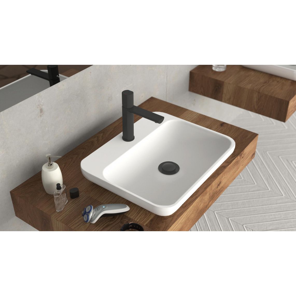 33616 NEW YORK Mitigeur lavabo, noir mat vue 5