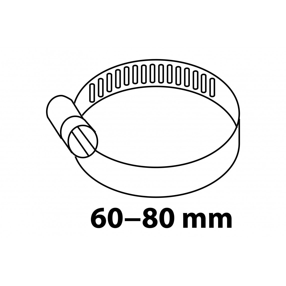 987395155 collier de serrage 9 mm Largeur de bande, galvanisé, 60 - 80 mm vue 2