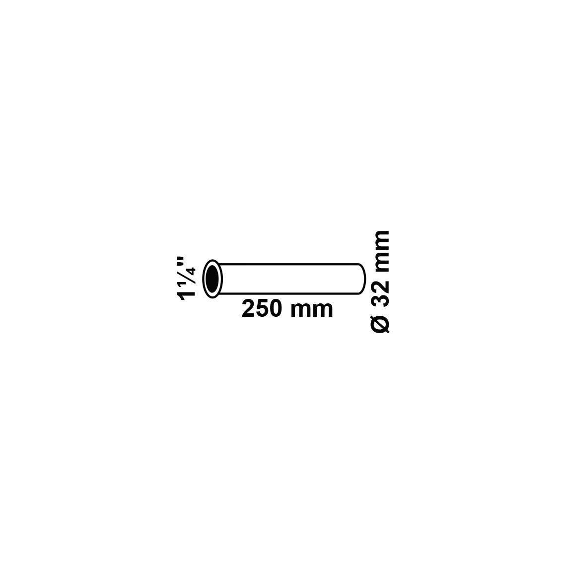 98848118 tube plongeur, chromé, 1 1/4" x 32 mm x 250 mm, pour siphon vue 7