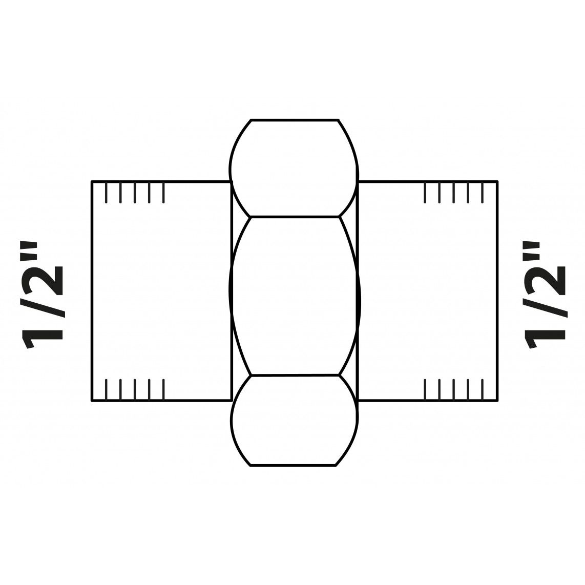 988960213 BR raccord à visser, vierge, 1/2" F, à joint plat, (3330) vue 2