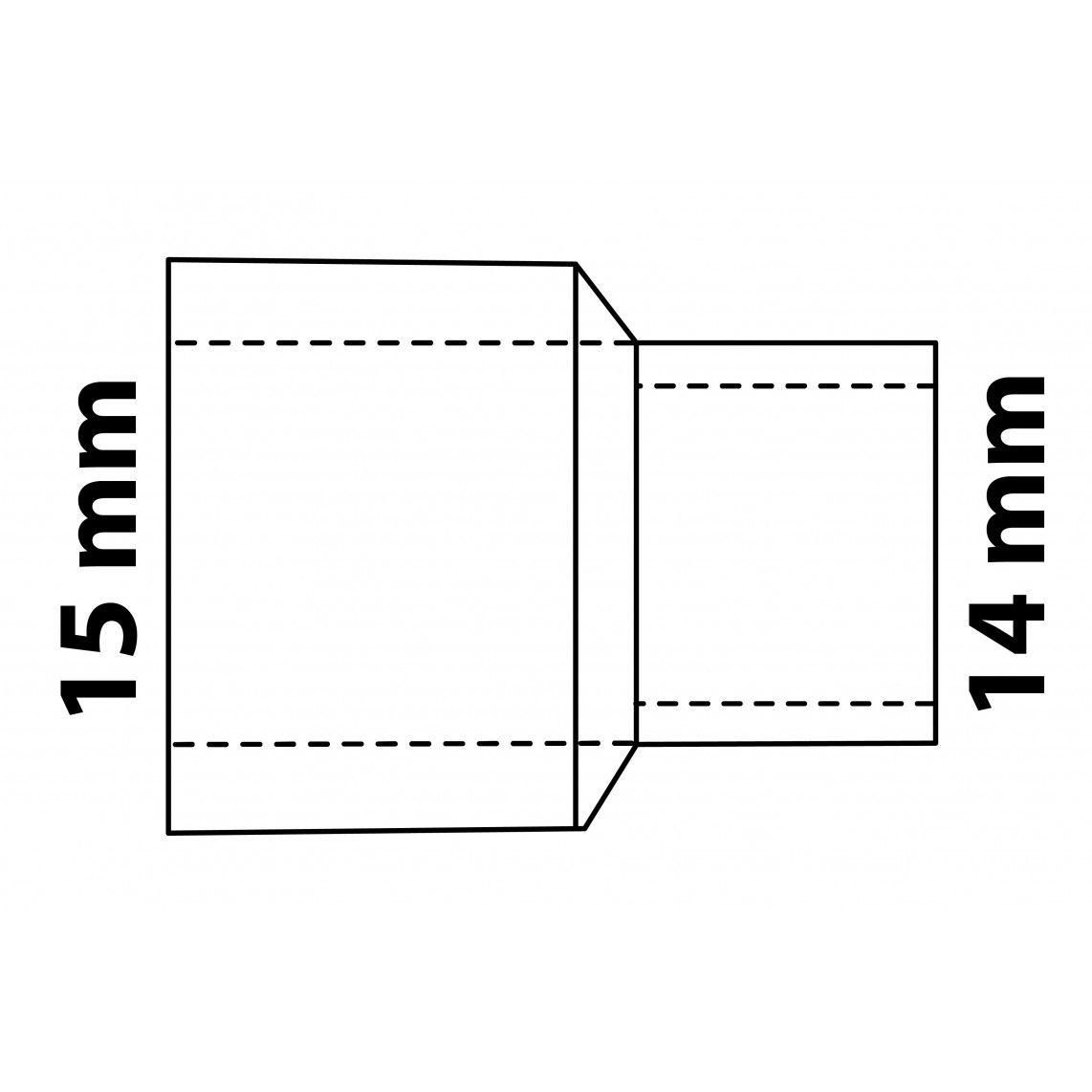 989061055 CU verloopsok, blanco, 15 mm x 14 mm, 2 mofen, (5240) vue 3