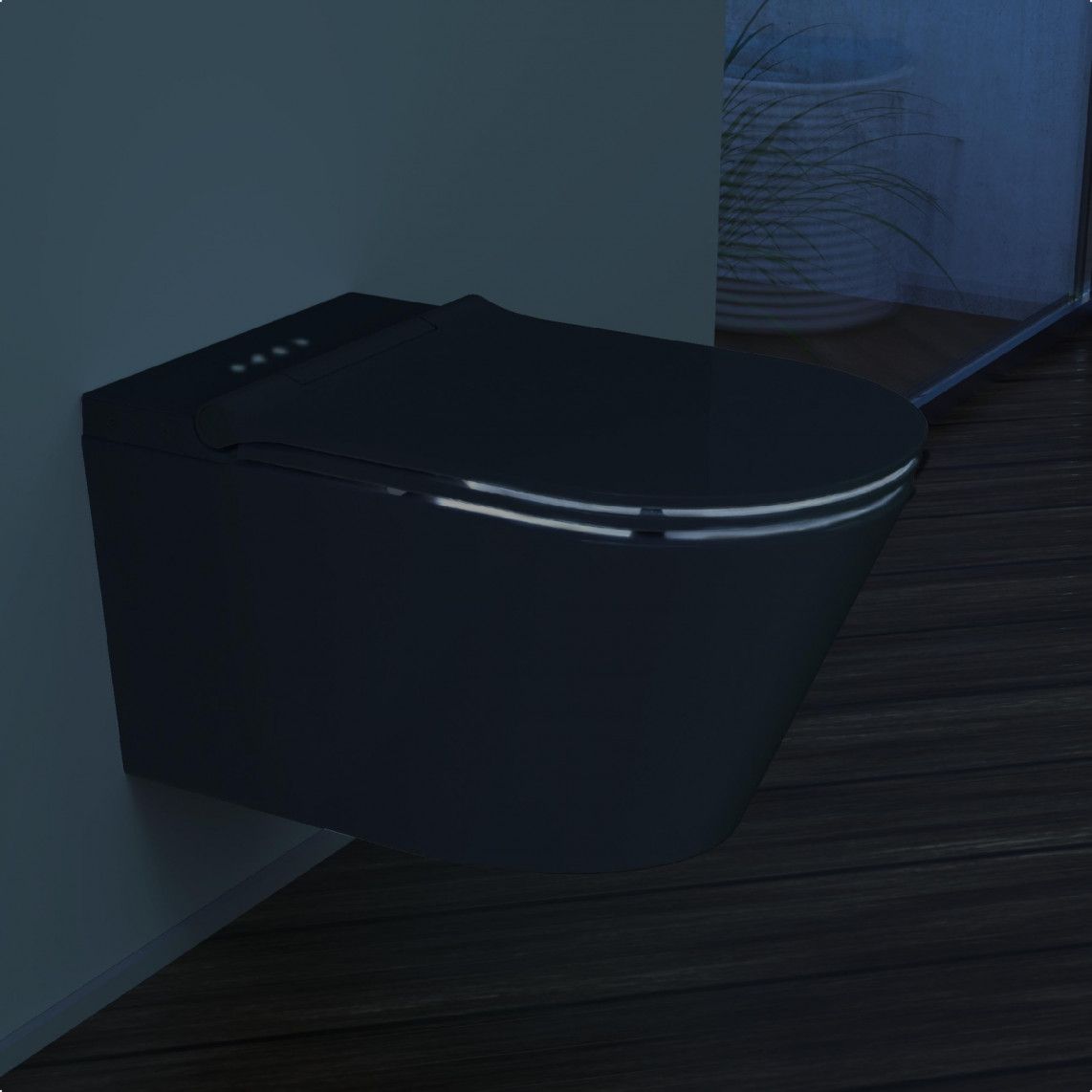 92106 SCHÜTTE abattant WC lavant, sans bride, avec abattant wc, noir vue 8