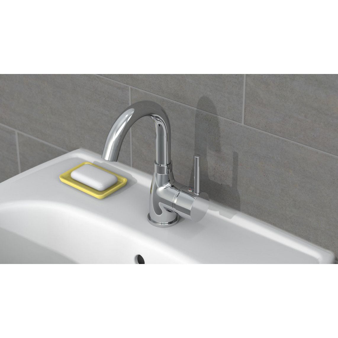 NI075FUTCR-LP FUTURA Wash basin mixer low pressure, chrome vue 6