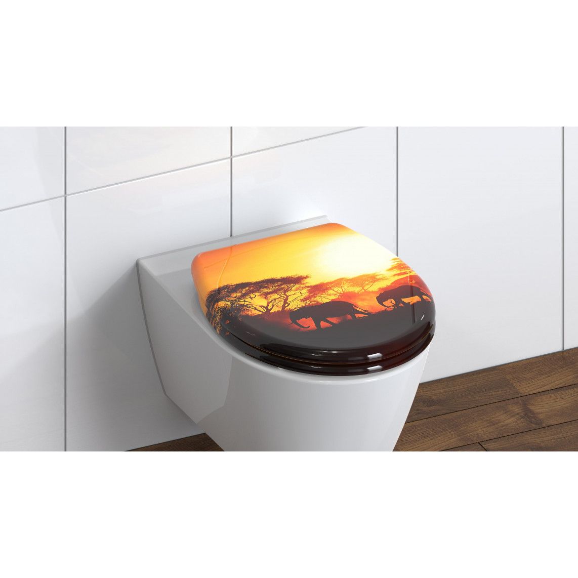 82360 Duroplast WC-zitting AFRICA, met valrem en afneembaar vue 7