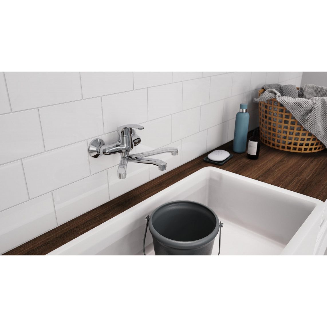 36760 ORAZI Keukenkraan voor wandmontage, chroom vue 9