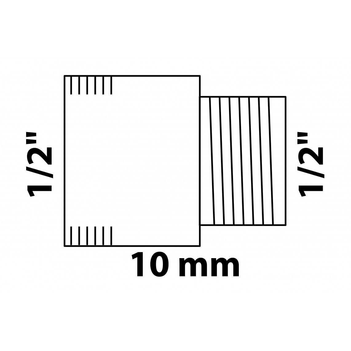 989313355 Tap extension, brass, 1/2" x 10 mm vue 2