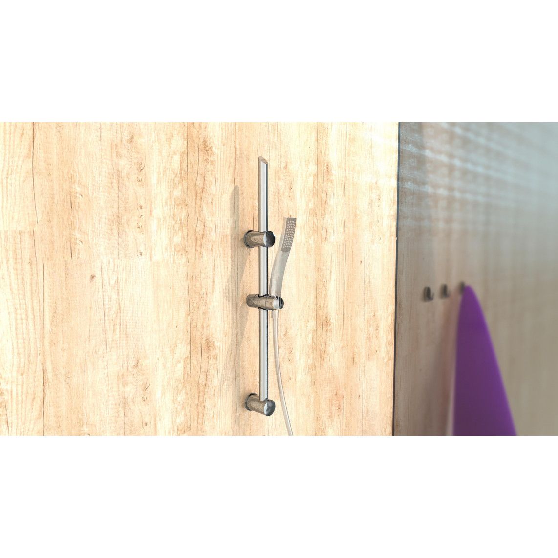 DXZ-08 SIGNO Barre de douche, chromé, réglable en hauteur vue 3
