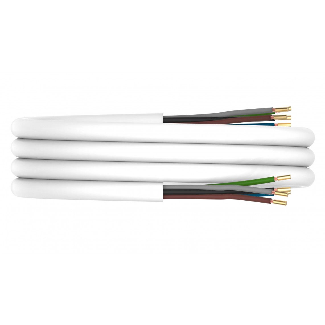 1275 câble de raccordement cuisinière, blanc, 2 m, douilles de fils des deux côtés H05 V V-F, 5 x 2,5 mm vue 2