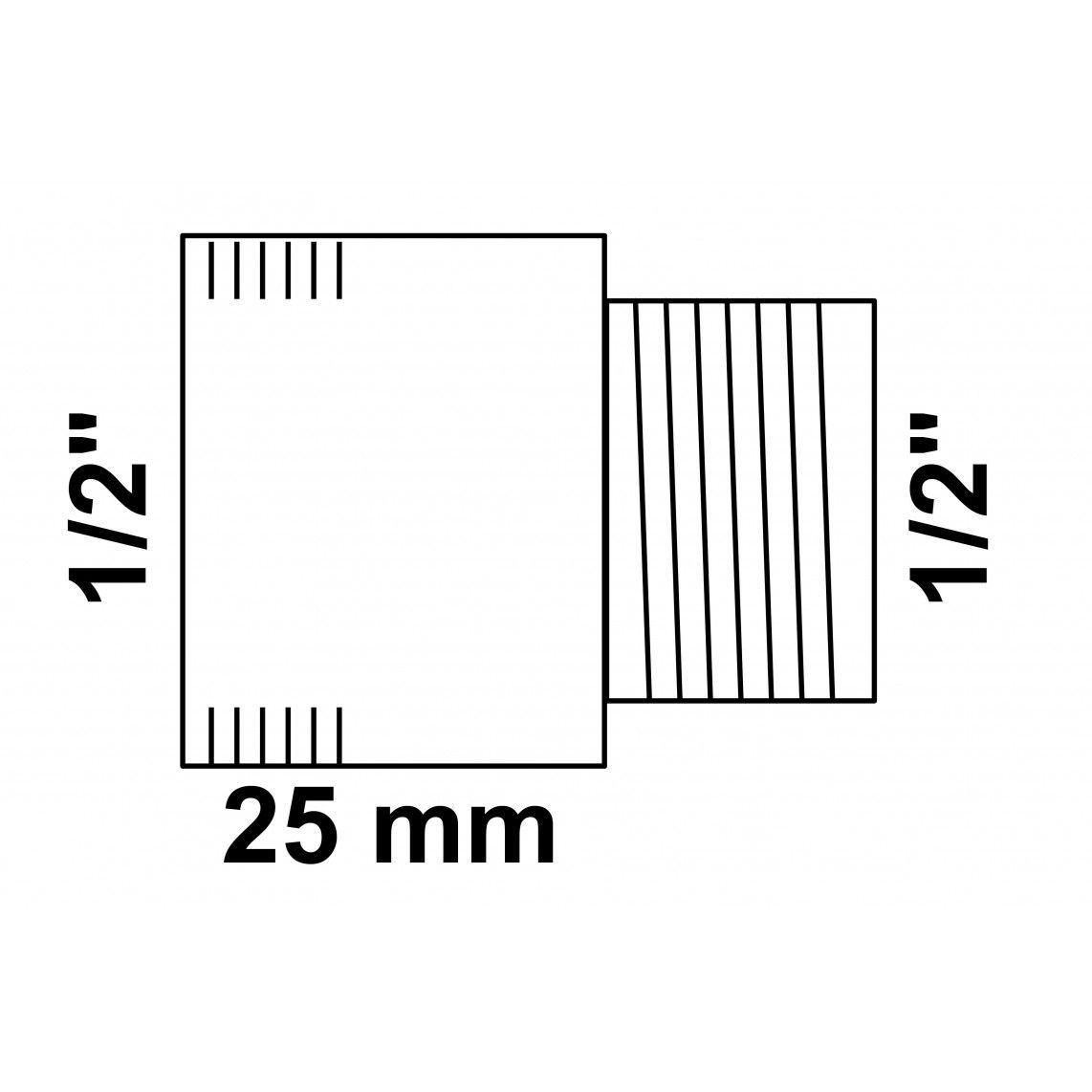 989315655 LT extension de robinet, vierge, 1/2" x 25 mm vue 2