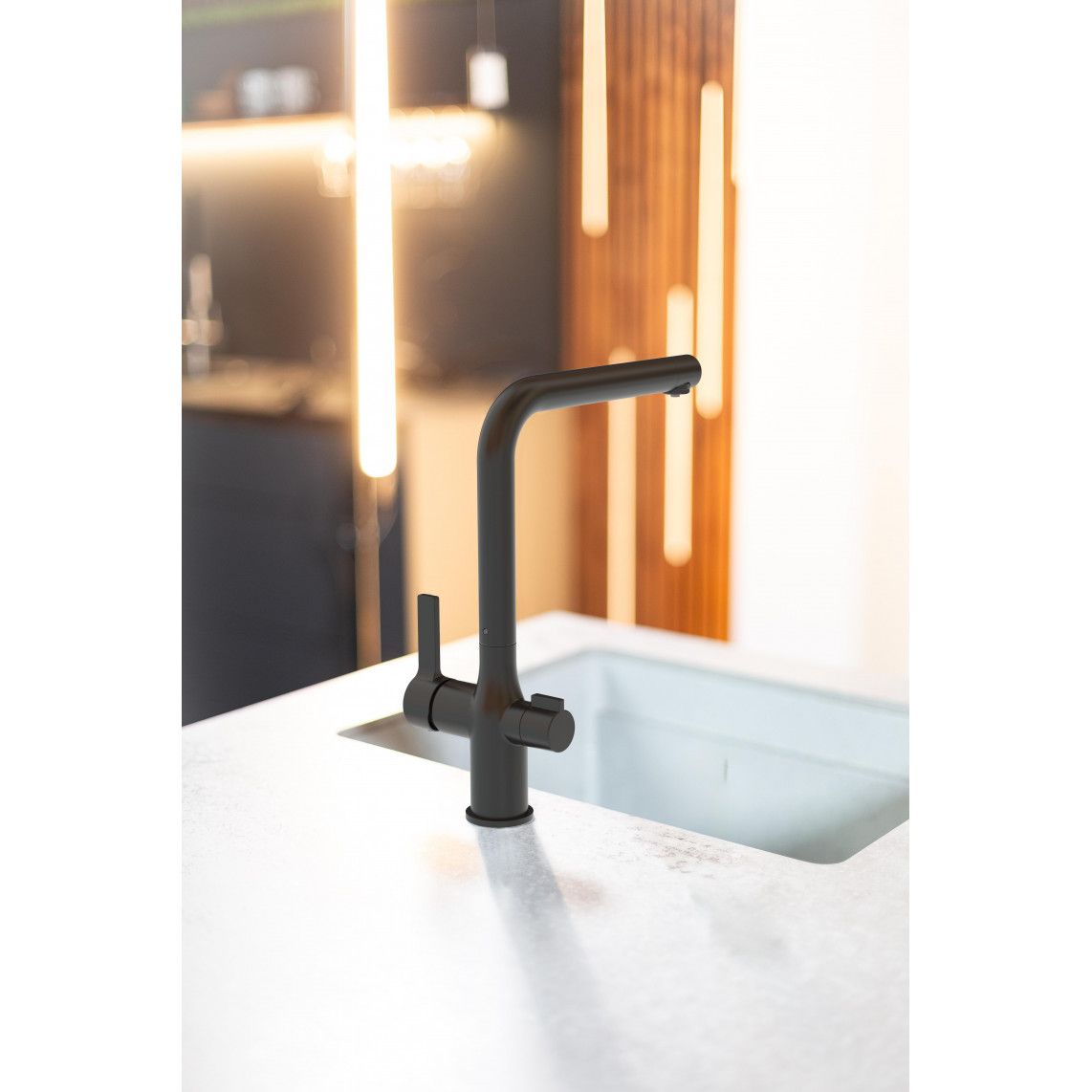 99860 AQUASTAR PRO Drinking water sink mixer, black matt, with filter system vue 9