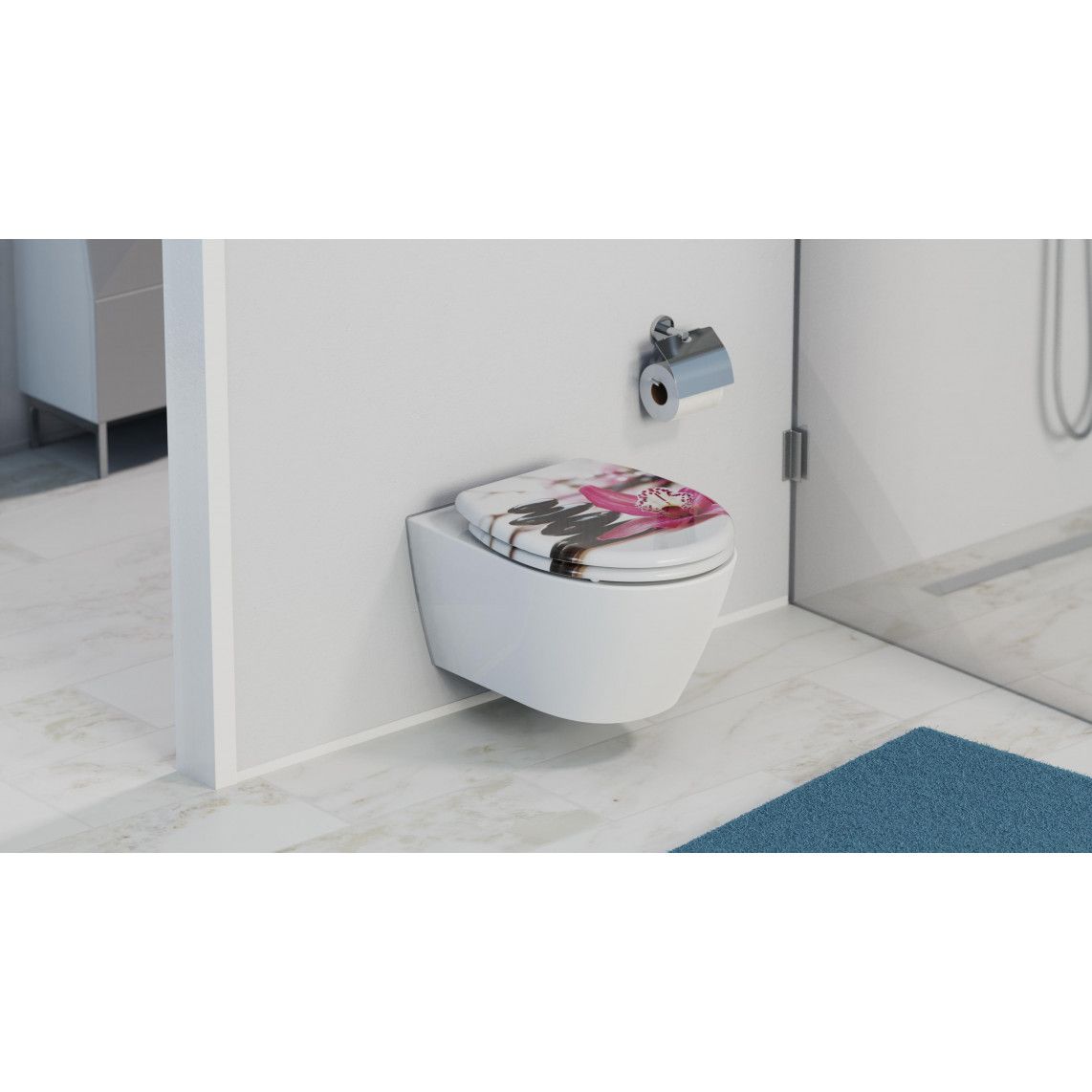 82376 Duroplast WC-zitting WELLYNESS, met valrem en afneembaar vue 9