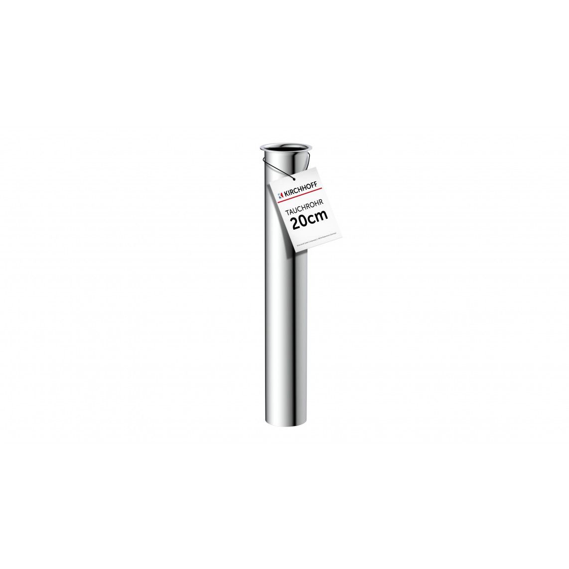 98848018 tube plongeur, chromé, 1 1/4" x 32 mm x 200 mm, pour siphon
