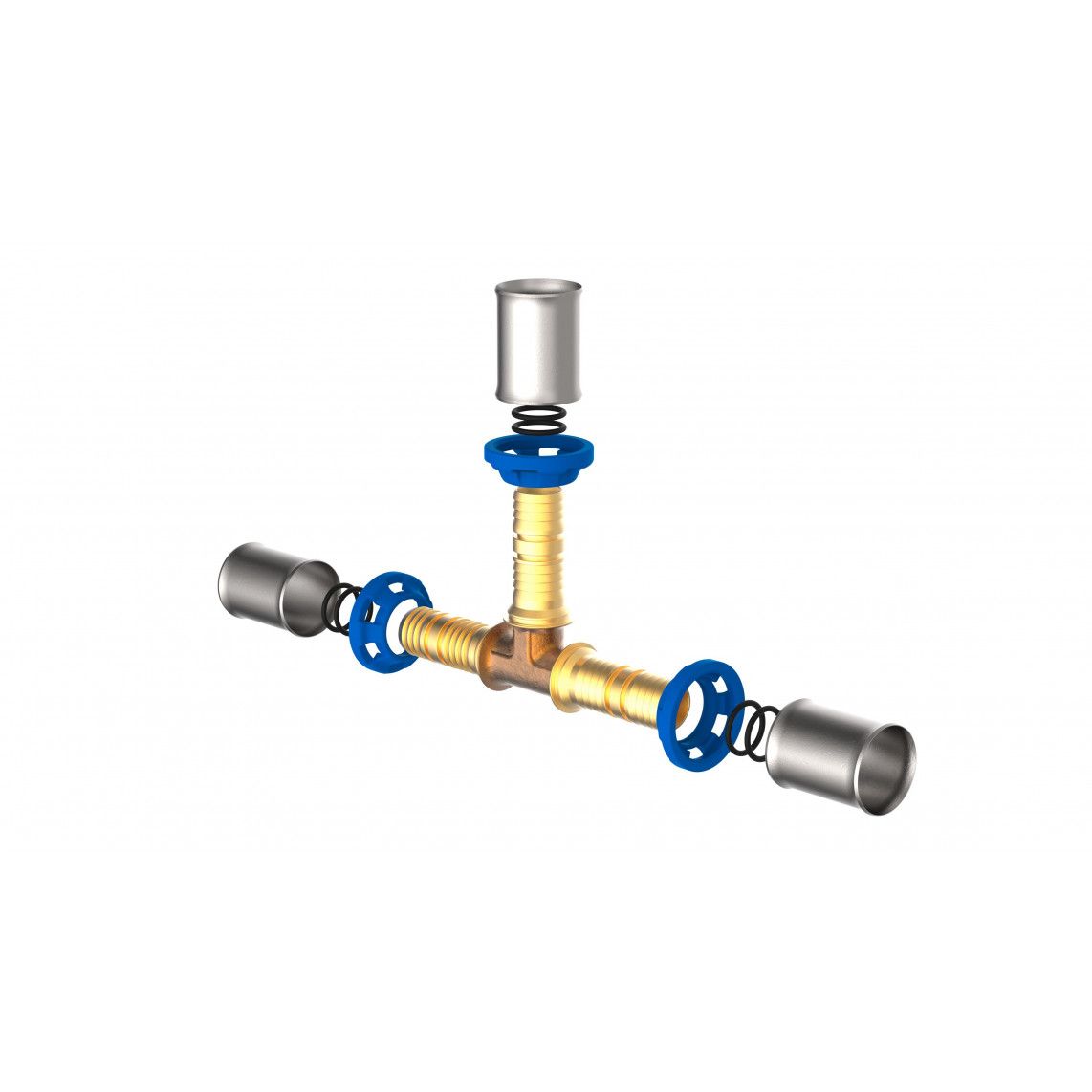 988717355 LT pièce en T, vierge, 26 mm, raccord à sertir pour tube multicouche vue 3