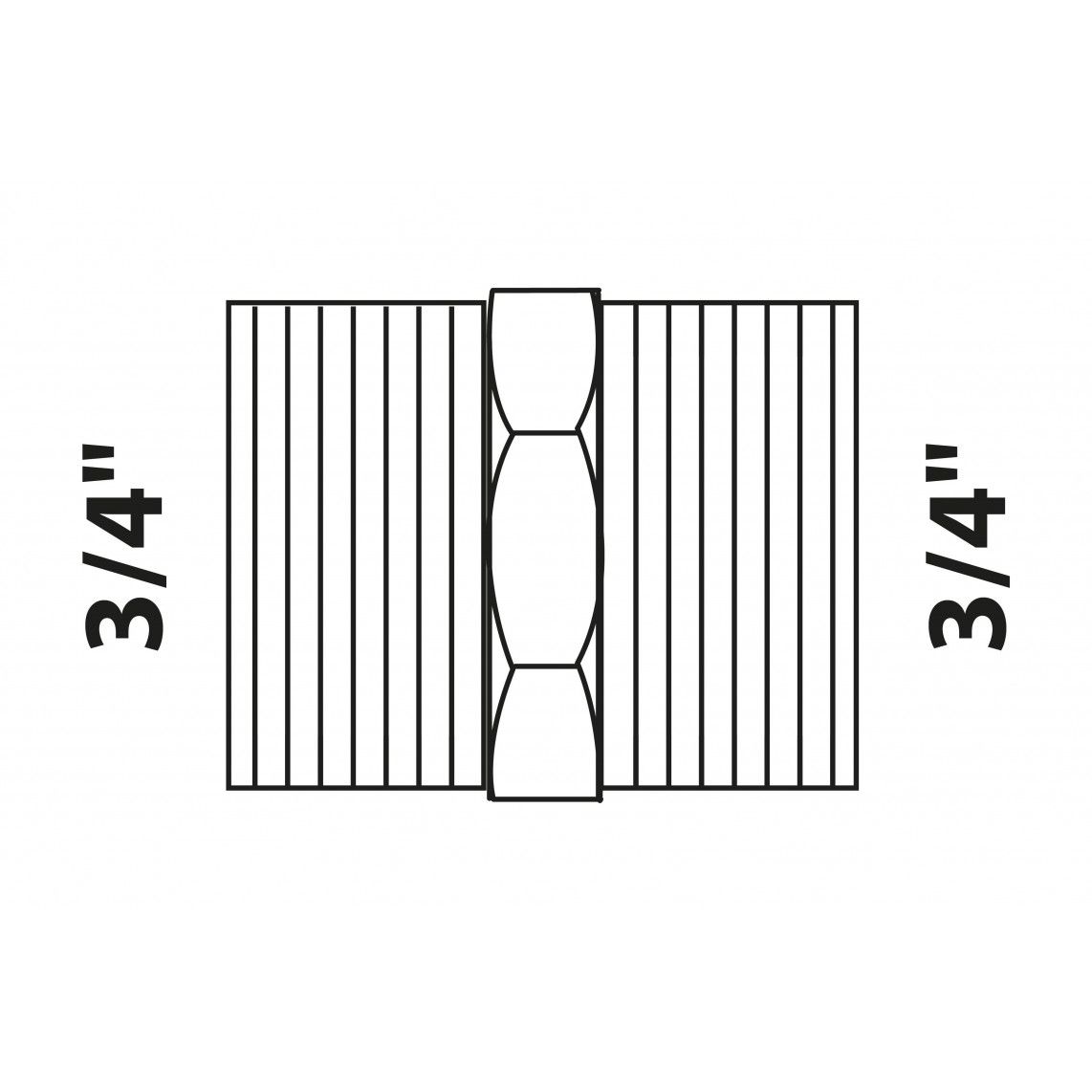 988951313 BR mamelon double, vierge, 3/4" M, (3280) vue 2