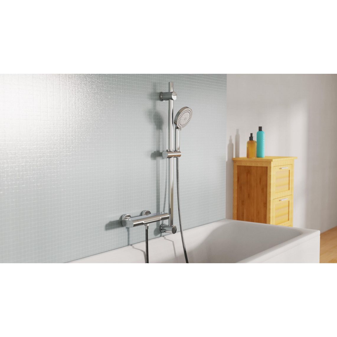 DX5081C PARMA Handdouche set, chroom/zwart vue 10