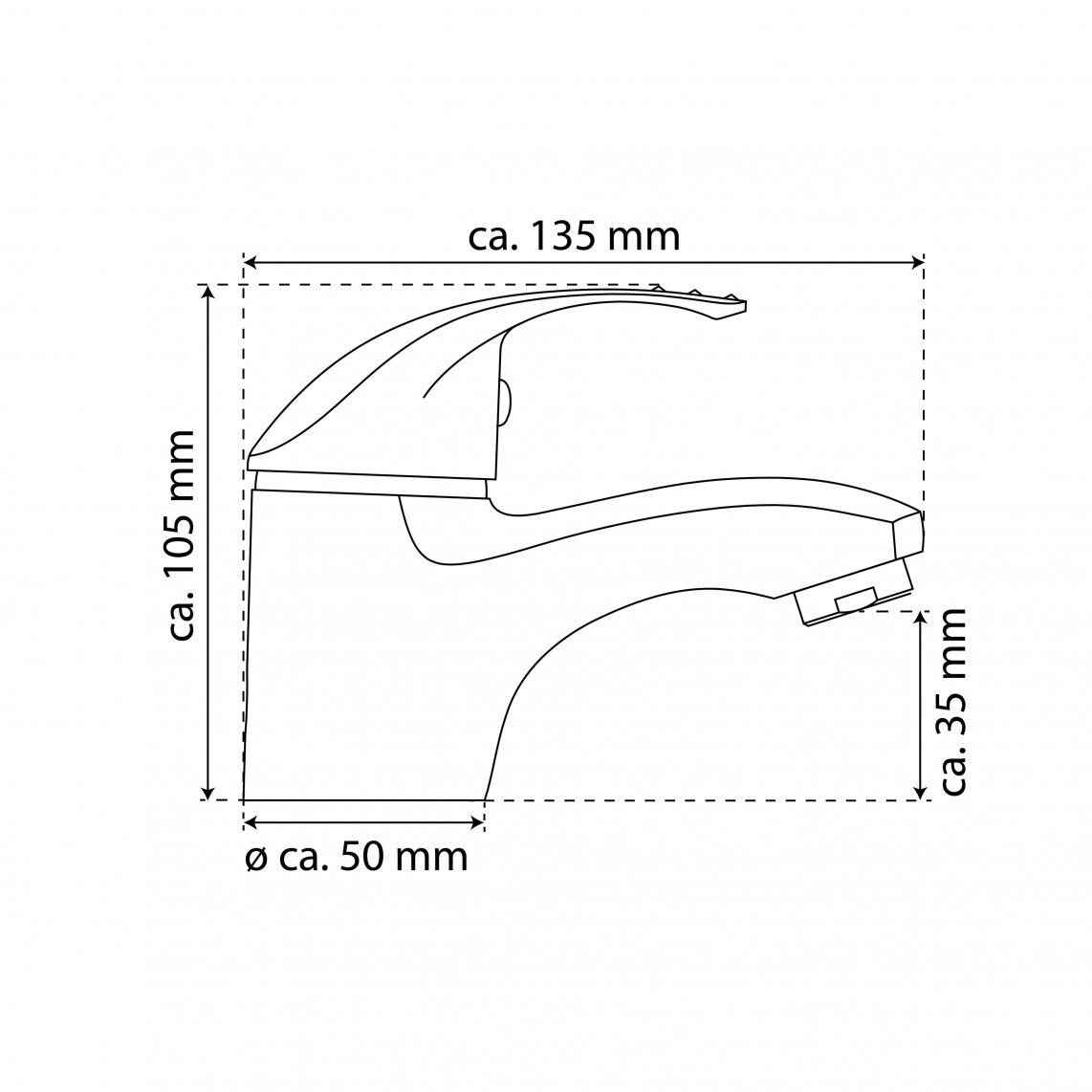 NI075ROCR ROMA Mitigeur lavabo, chromé vue 4