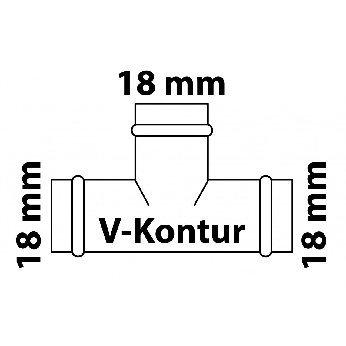 988617354 Tee piece, press fitting for copper V-profile, 18 mm, 3 sockets vue 2