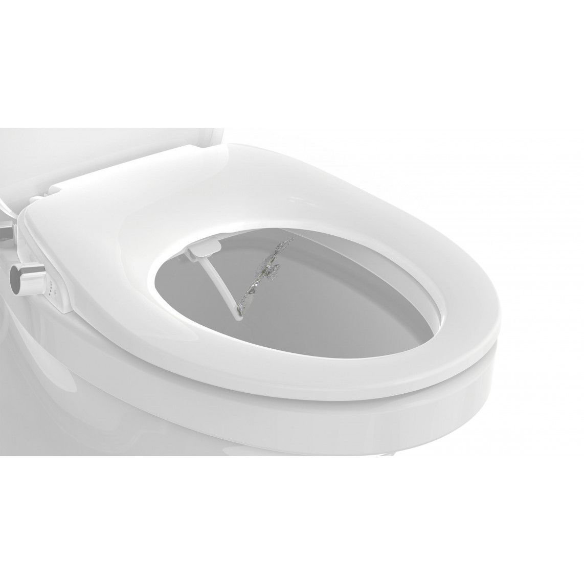 EDDW01 Shower toilet attachment, with soft close and quick release vue 10