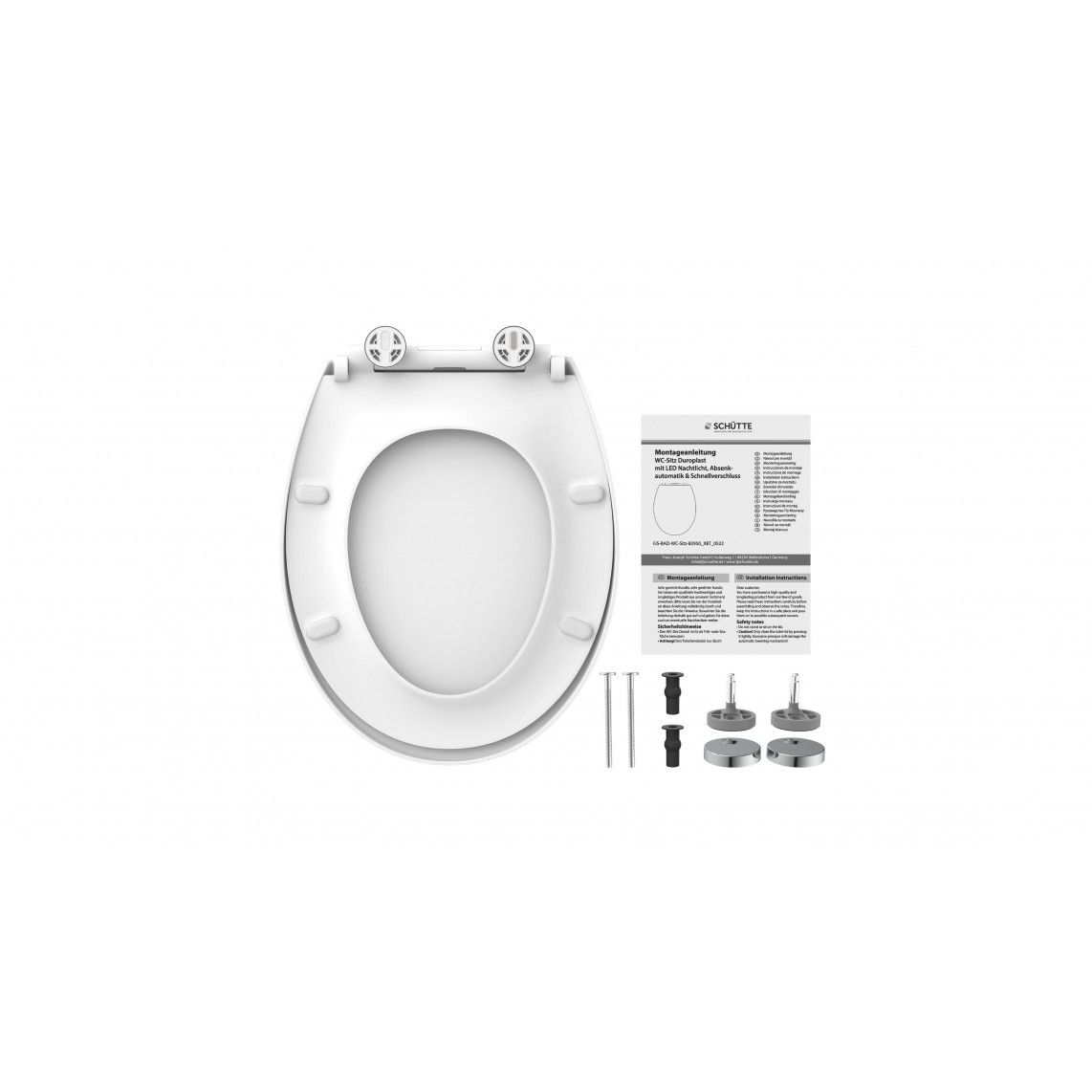 82950 Duroplast WC-zitting met LED nachtlampje, met valrem en afneembaar vue 6