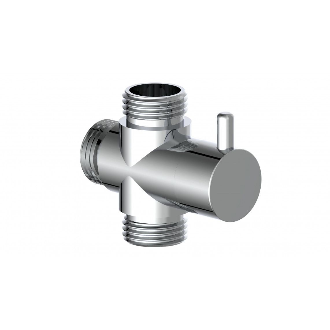 01749 Robinet inverseur pivotant, chromé, par ex. pour 60050