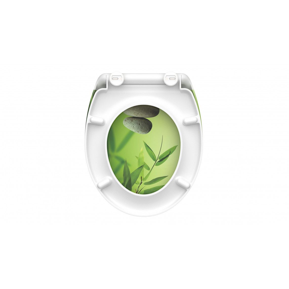 82365 Duroplast Toilet seat GREEN GARDEN, with soft close and quick release vue 5