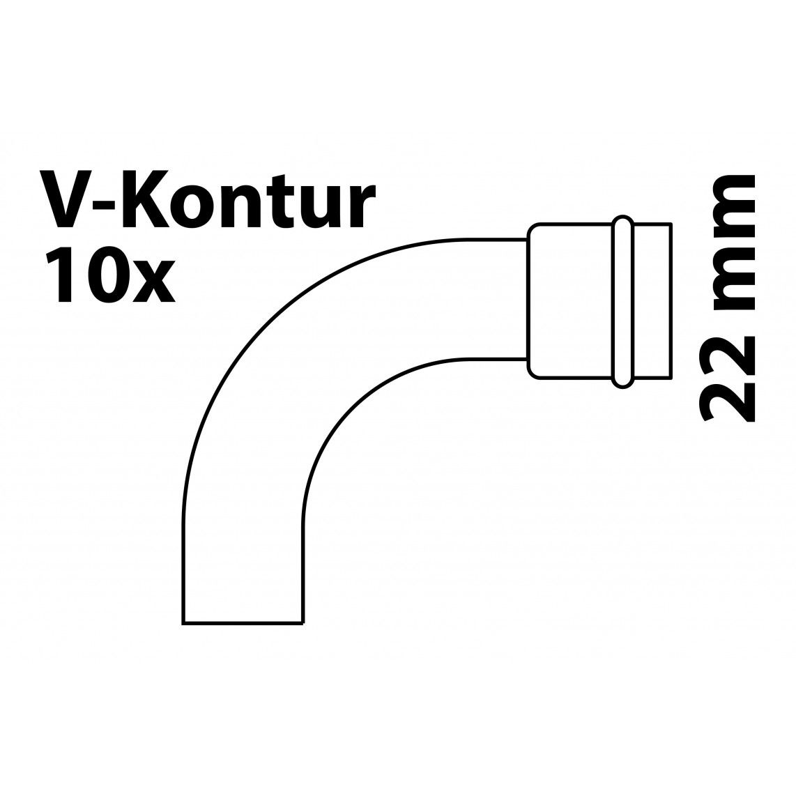 988611460 Elbow 90°, press fitting for copper V-profile, 22 mm, 1 socket (10x) vue 2