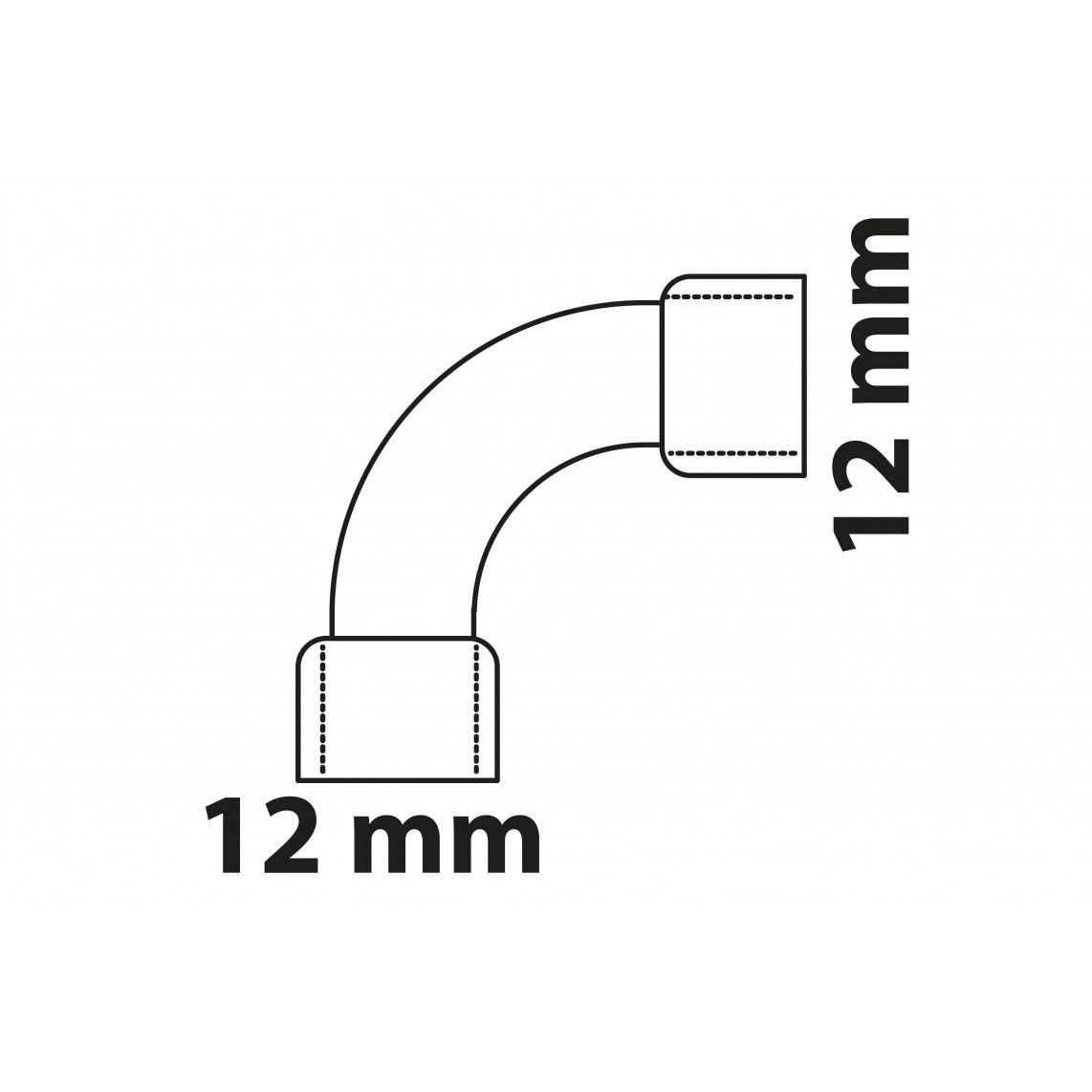 989012055 Elbow 90°, copper solder fitting, 12 mm, 2 sockets vue 3