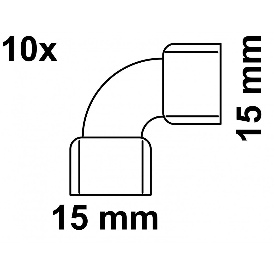 989037655 CU knie 90°, blanco, 15 mm, 2 mofen, (5090) (10x) vue 4