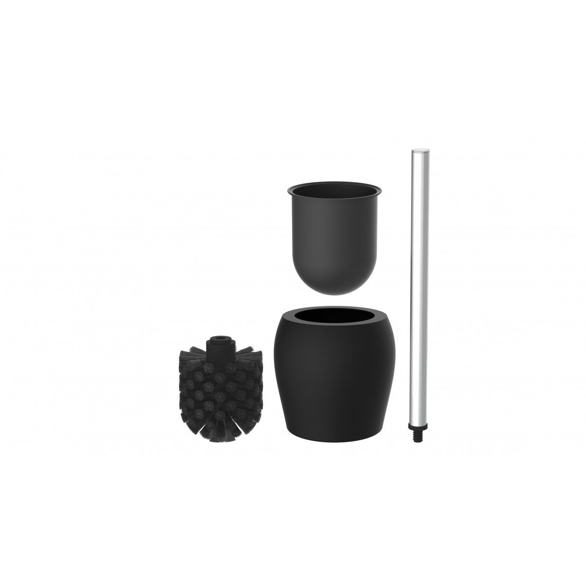 BA0102 Toilet brush holder, black matt vue 6