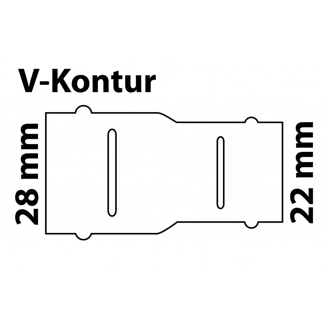 988614554 CU verloopsok, blanco, 28 mm x 22 mm, 2 mofen, (P5240) vue 2