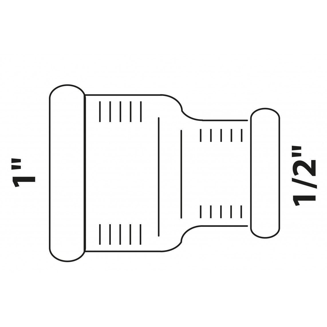 988954155 BR manchon réducteur, vierge, 1" F x 1/2" F, (3240) vue 2