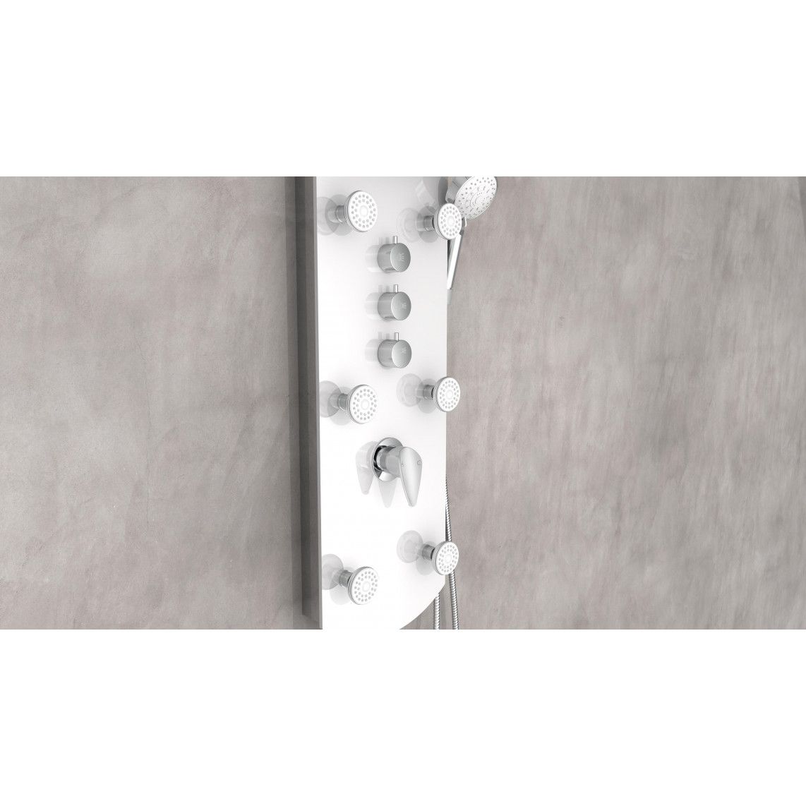 ORSP-YMSBW KARIBIK Panneau de douche, blanc vue 10