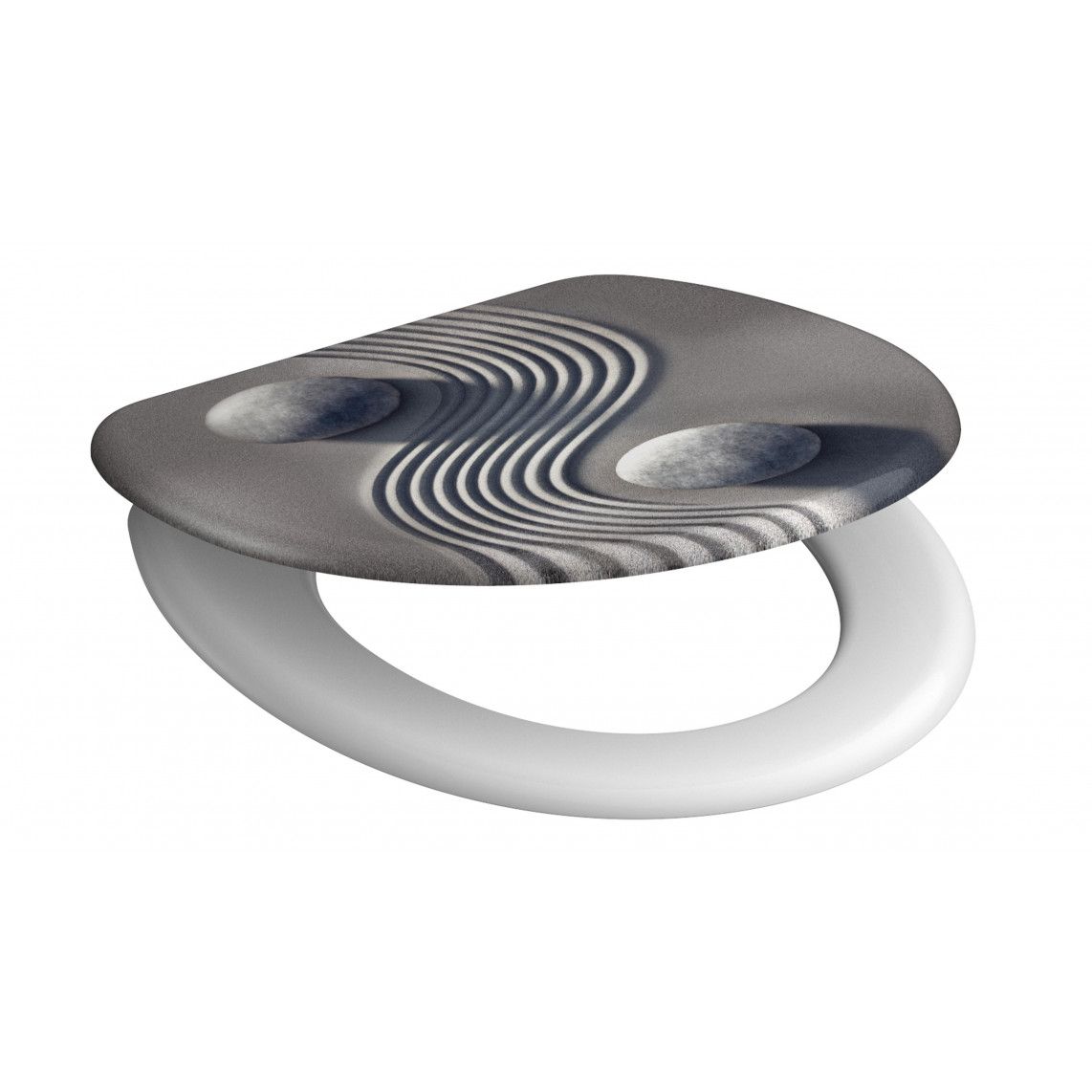82152 abattant WC en Duroplast YINGundYANG, avec frein de chute vue 3