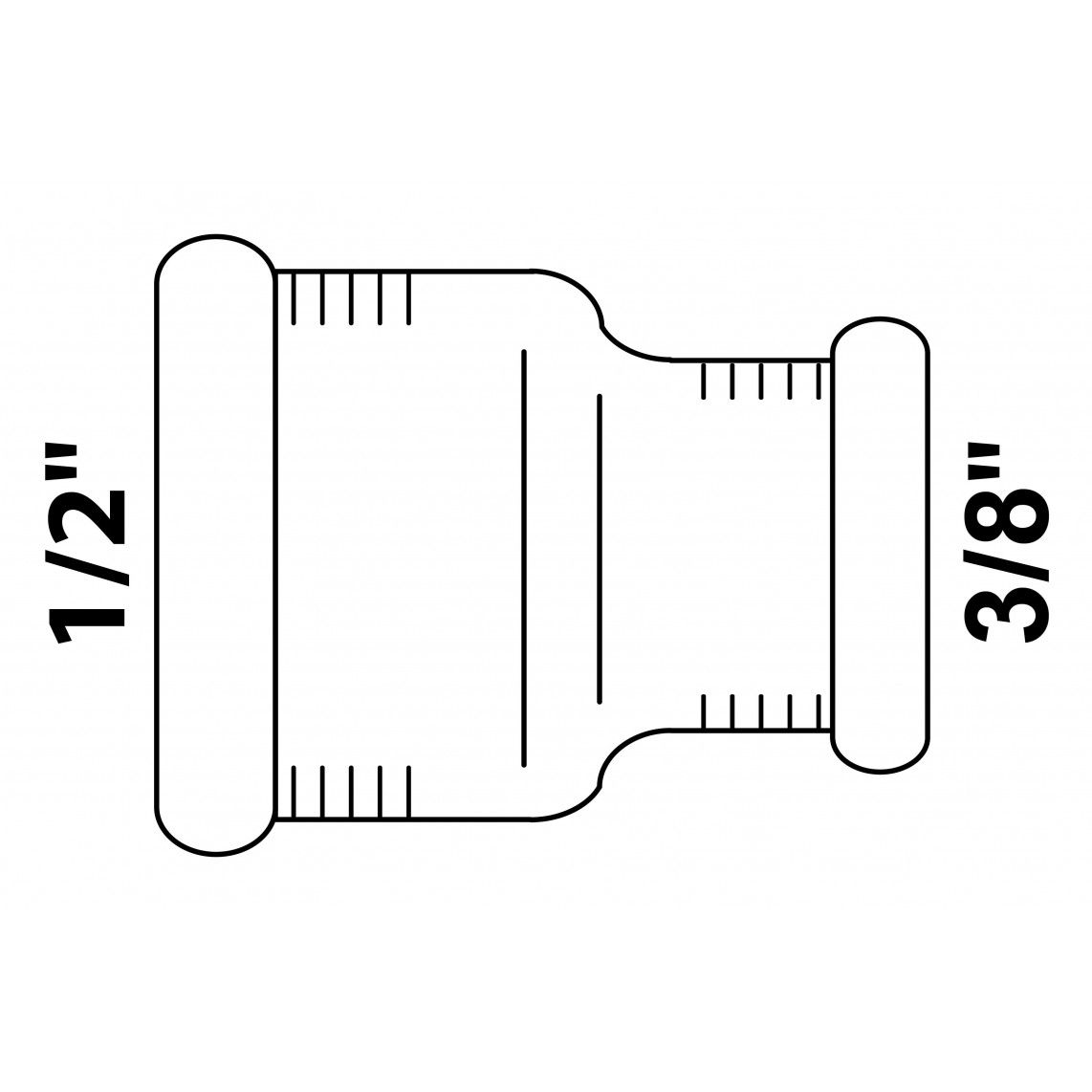 989371355 MS verloopsok, blanco, 1/2"BI x 3/8"BI vue 2