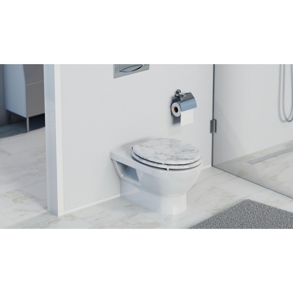 80194 abattant WC en MDF MARMOR STONE, avec frein de chute vue 10