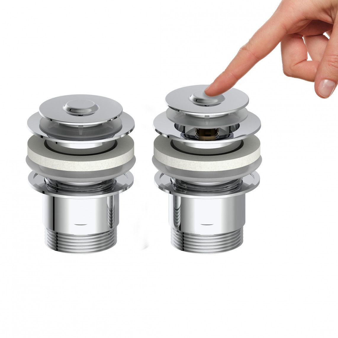 98807320 DAV-2WK afvoerwaste, chroom, 1 1/4" x 65 mm vue 6