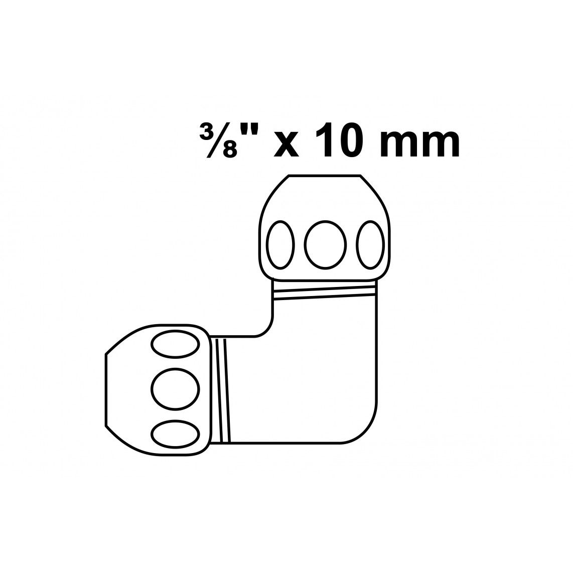 986252148 Crimp fitting angle 90°, brass, chrome, 3/8" x 10 mmQ vue 2