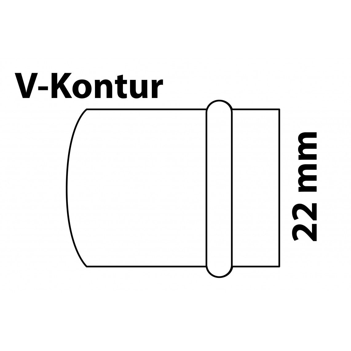 988620354 CU eindkap, blanco, 22 mm, 1 mof, (P5301), vue 2